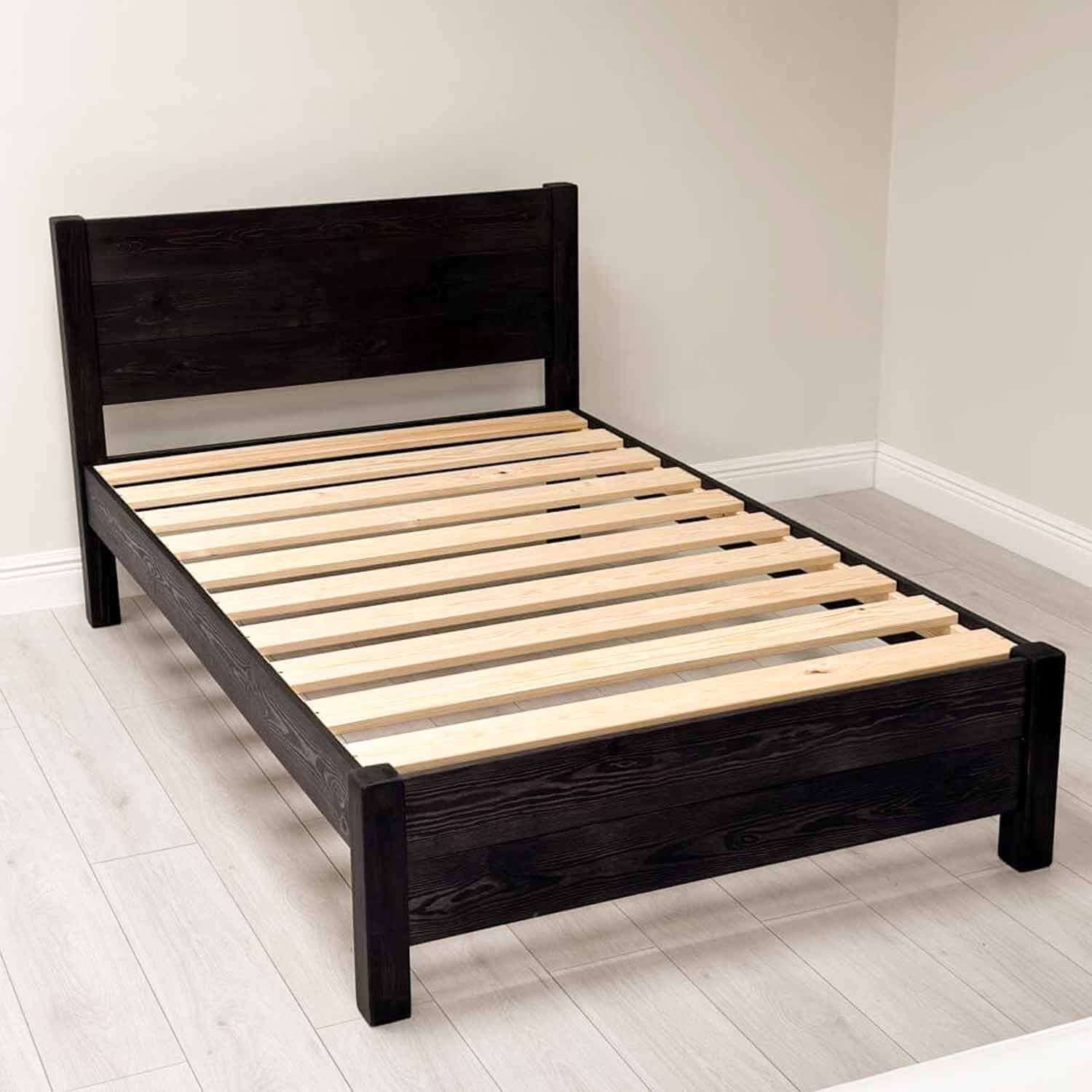Model 03 - Standard Height Bed - Solid Pine - Black Finish