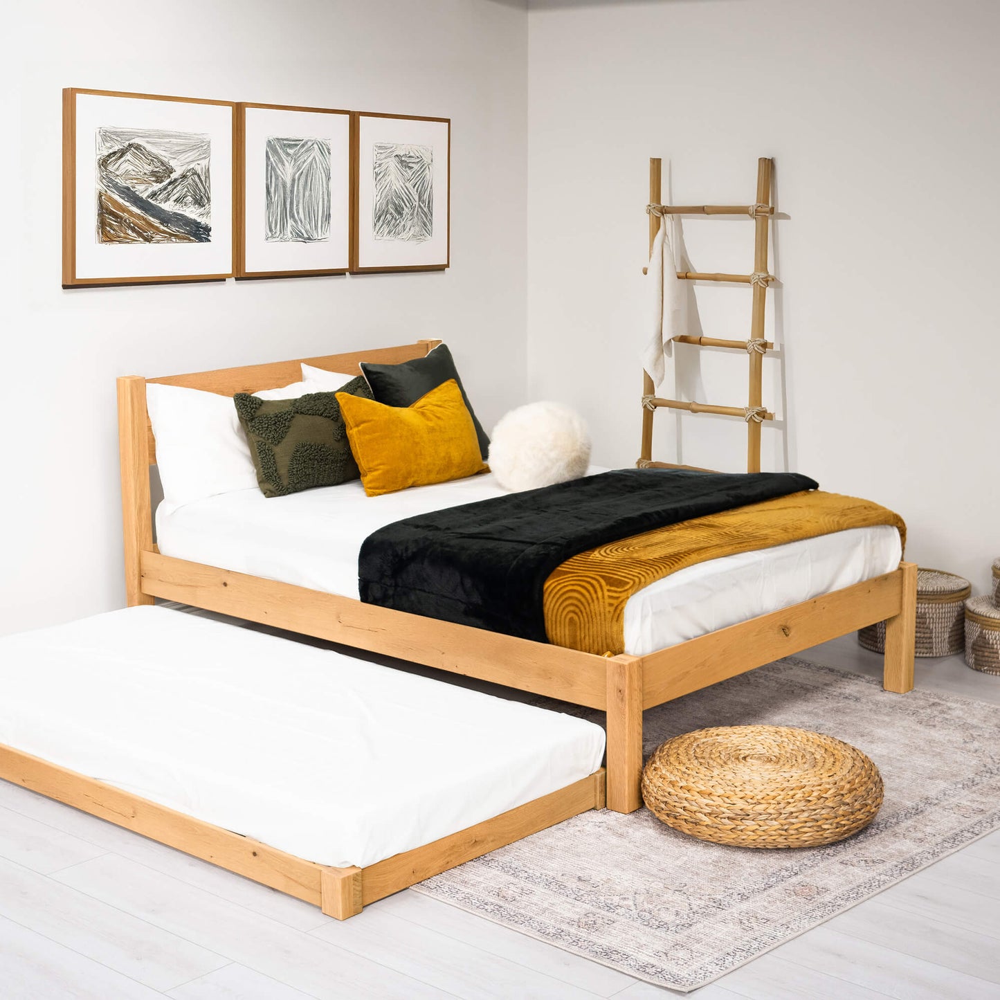 Model 10 - Wooden Trundle Bed