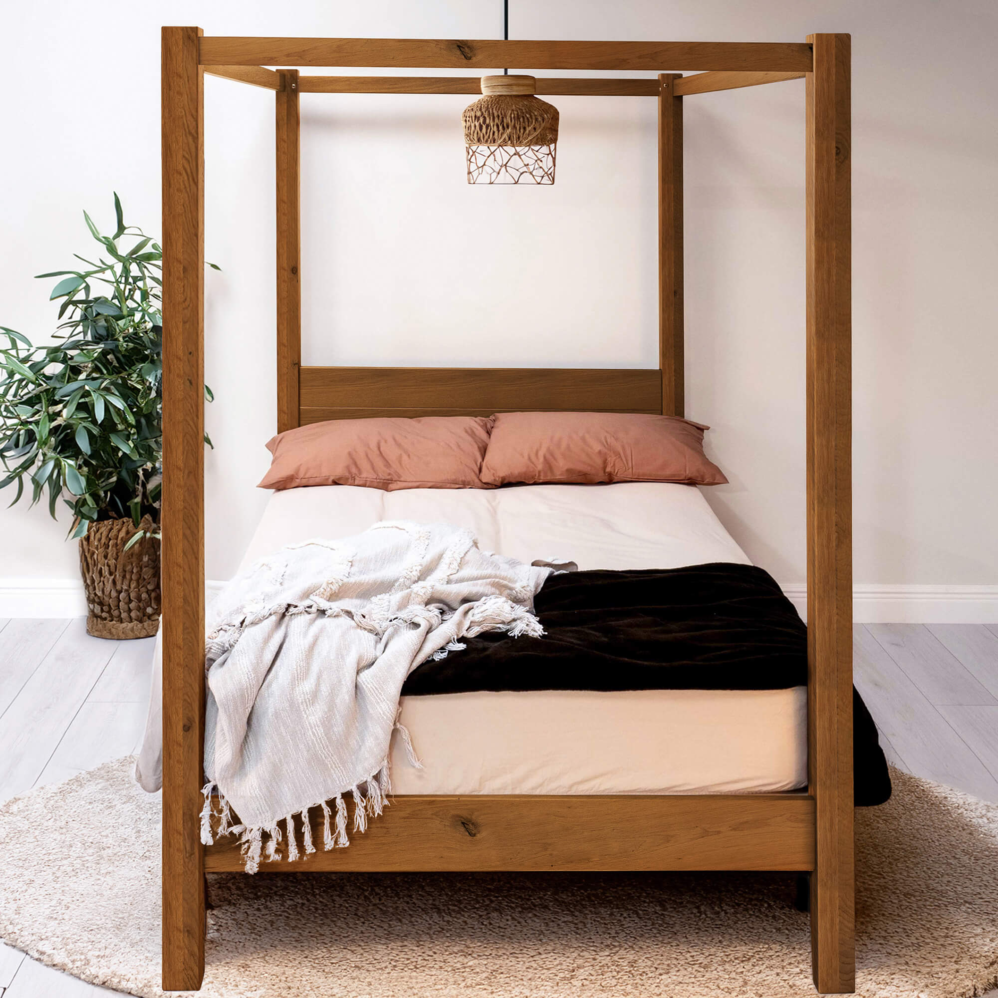 Solid Oak - Walnut
