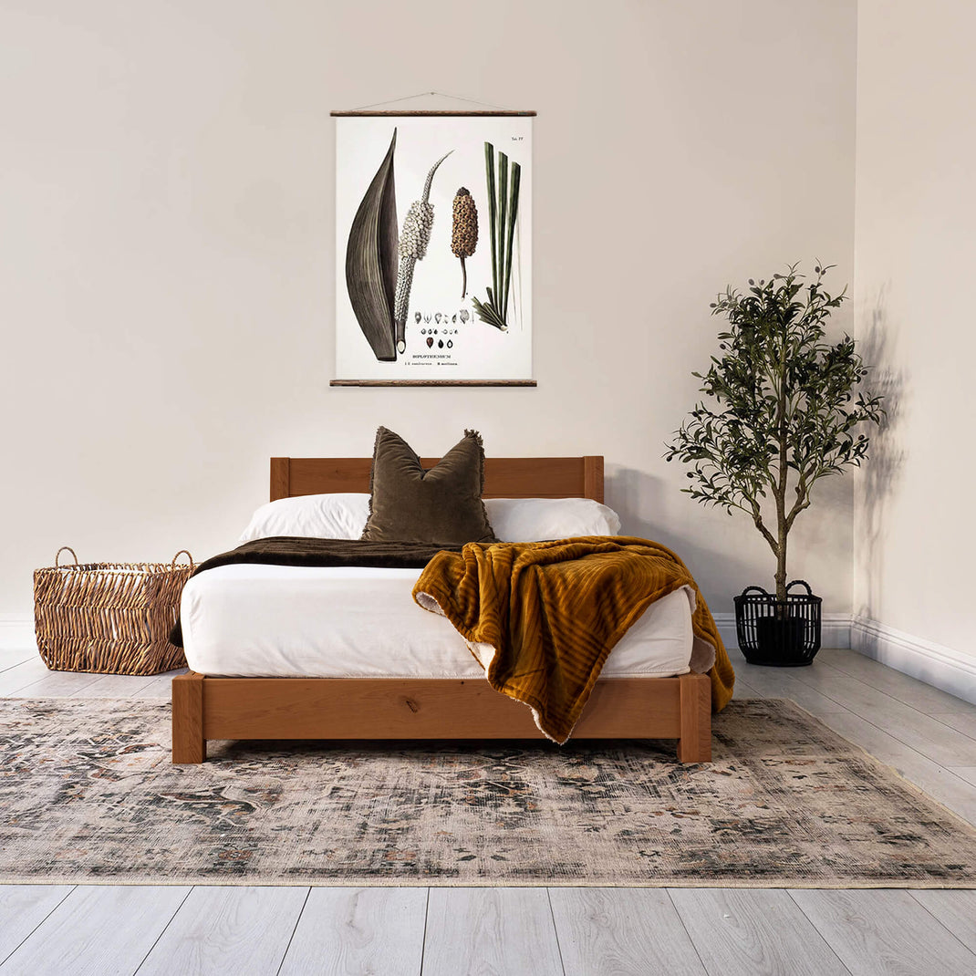 Walnut Wooden Beds – Deep Stained Solid Wood Bed Frames – The Wooden ...