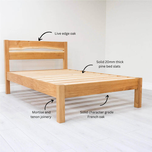 Live Edge Oak Bed Frame 01 - Light