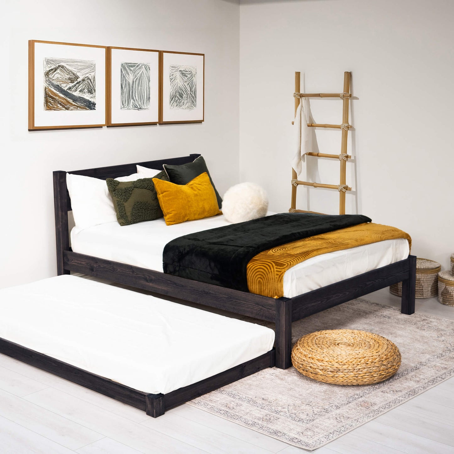 Model 10 - Wooden Trundle Bed