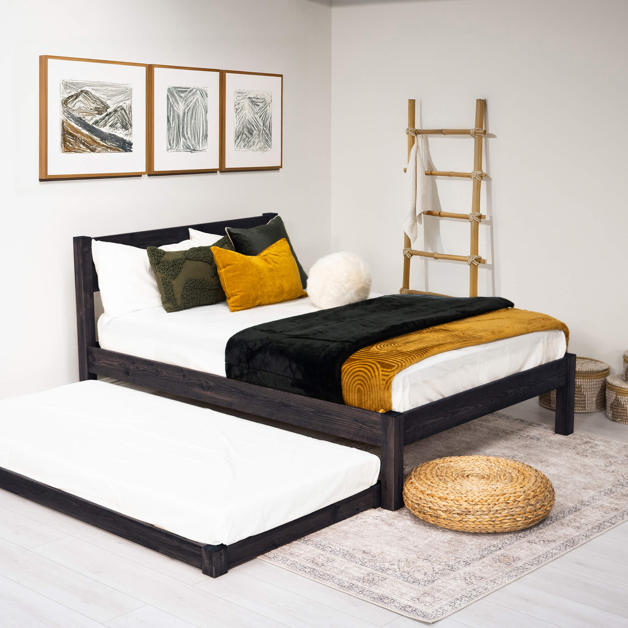 Model 10 - Wooden Trundle Bed