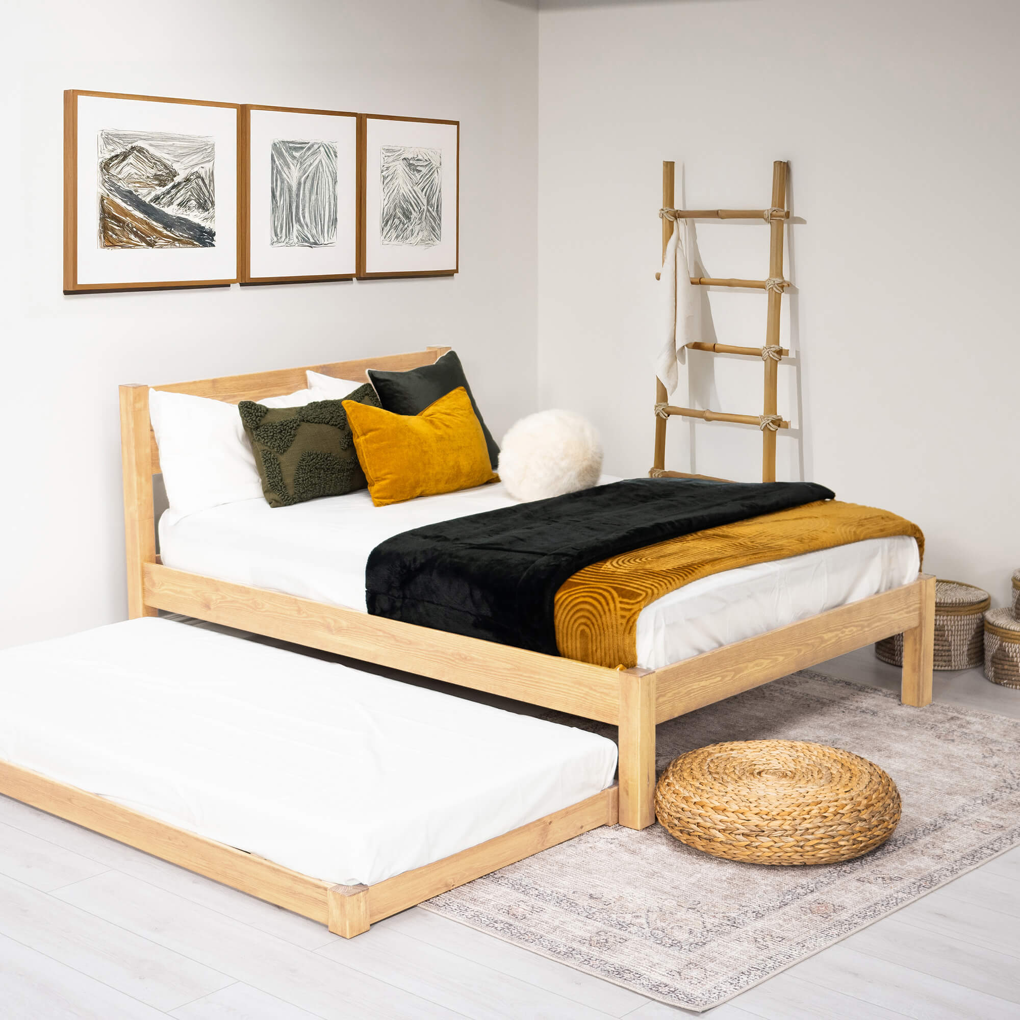 Model 10 - Wooden Trundle Bed