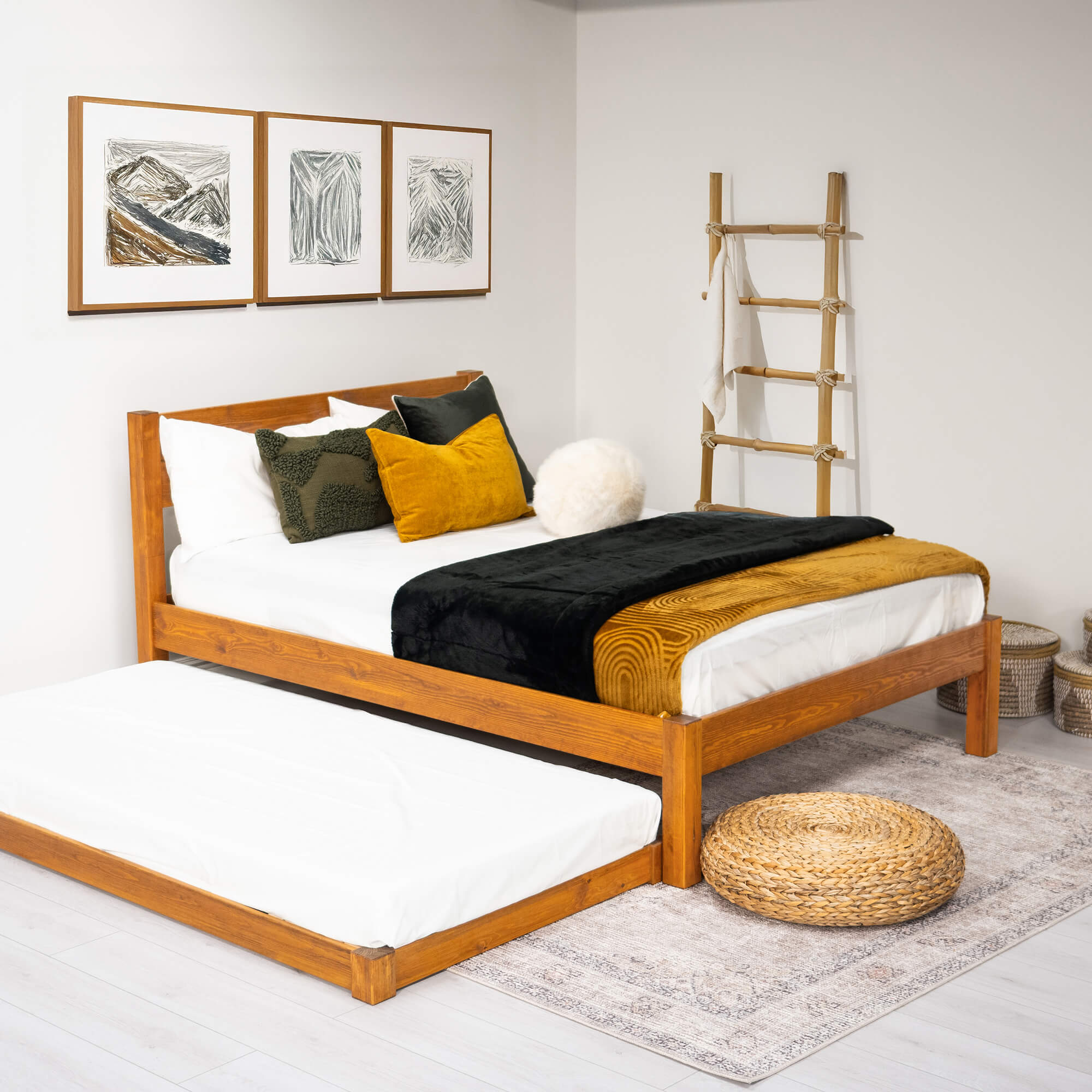 Model 10 - Wooden Trundle Bed