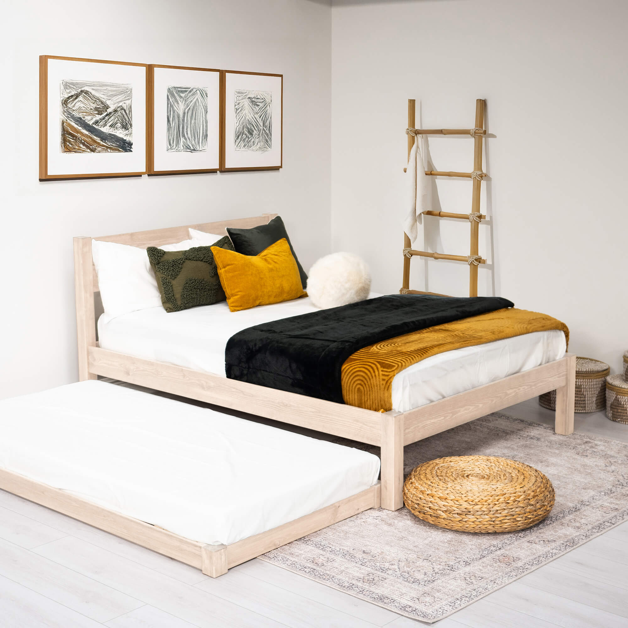 Model 10 - Wooden Trundle Bed