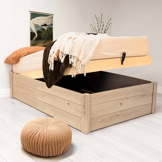 Model 13 - Ottoman Bed No Headboard - Increased Height – Unfinished