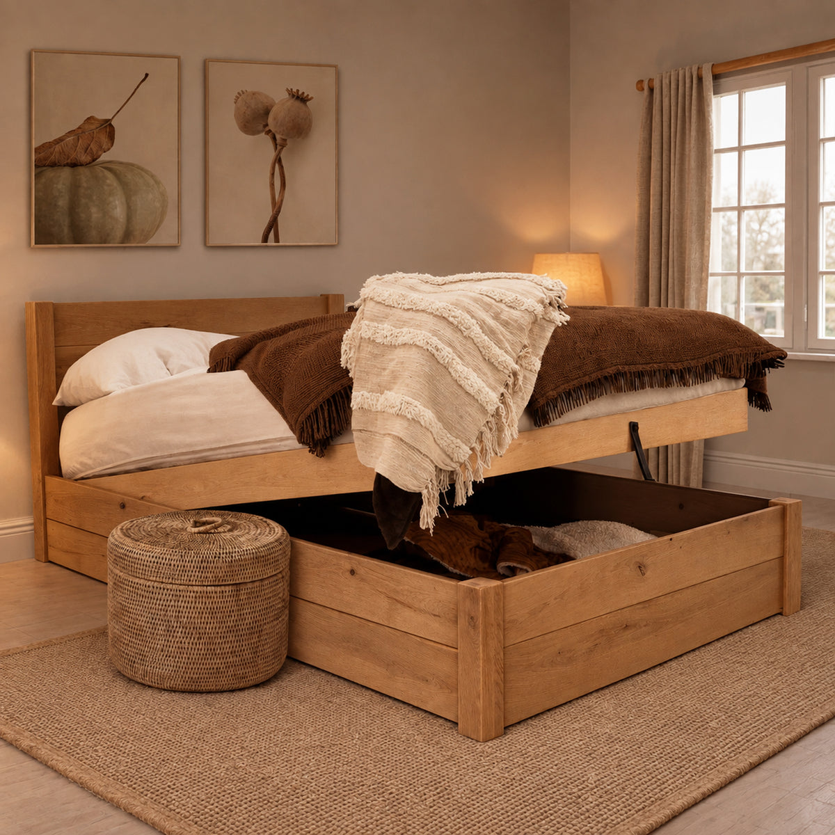 Model 05 - Double, Solid Oak, Light/Clear