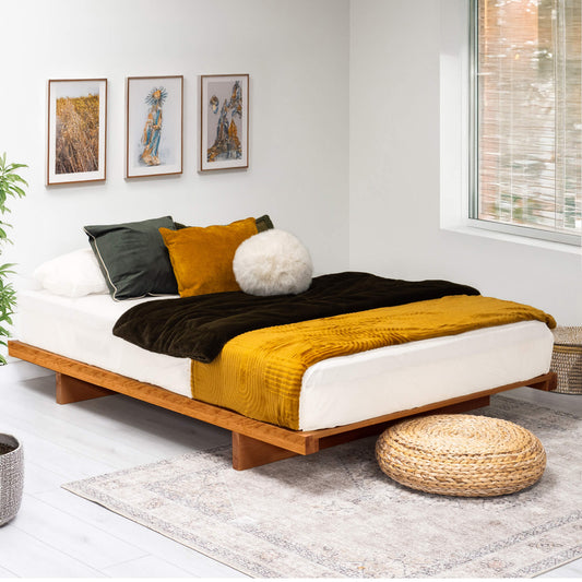 Model 11 - Japanese Style Low Wooden Bed – Medium
