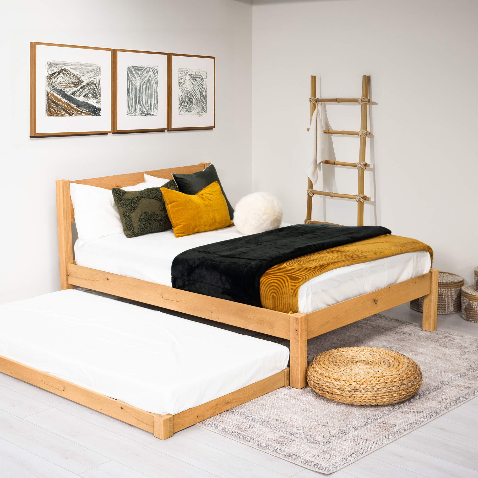Model 10 - Wooden Trundle Bed