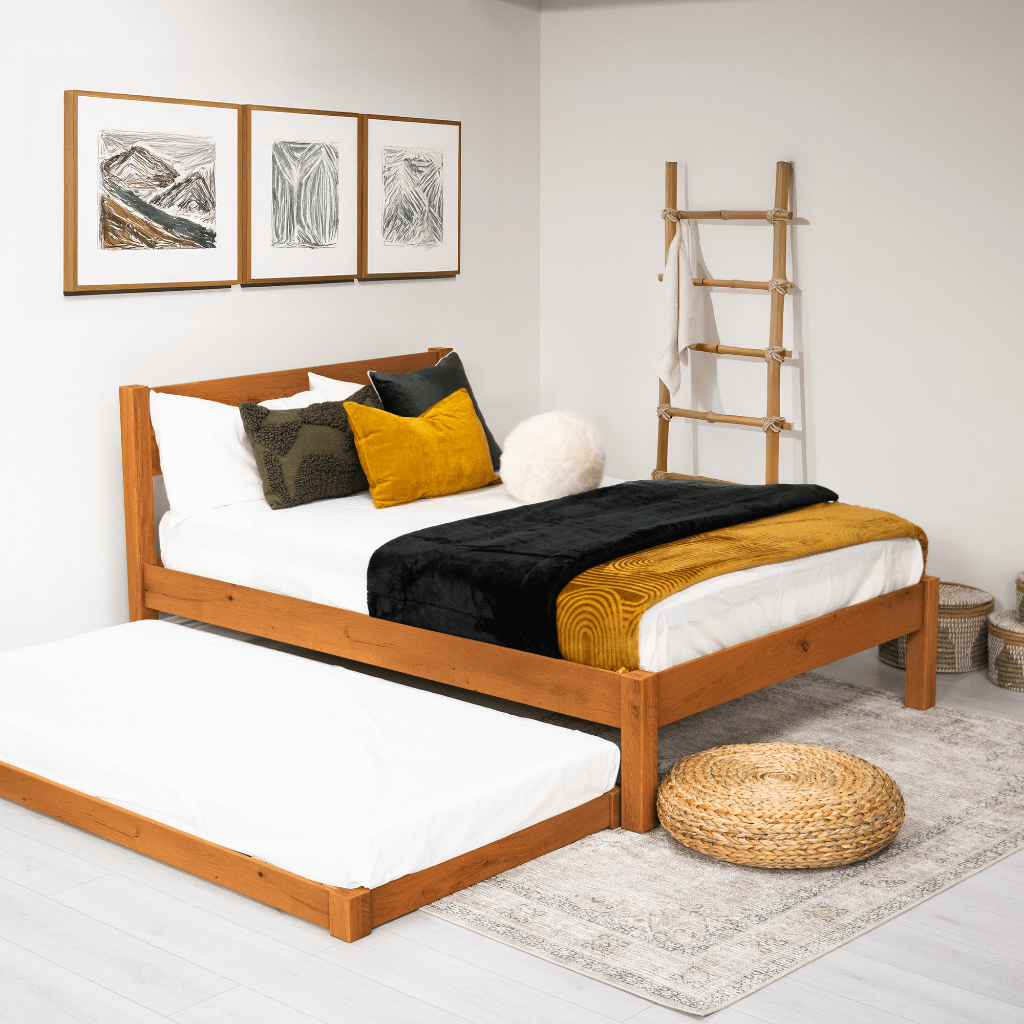 Model 10 - Wooden Trundle Bed