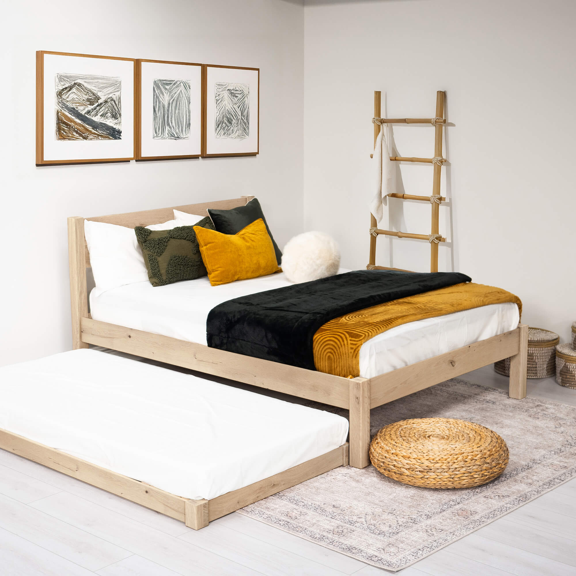 Model 10 - Wooden Trundle Bed