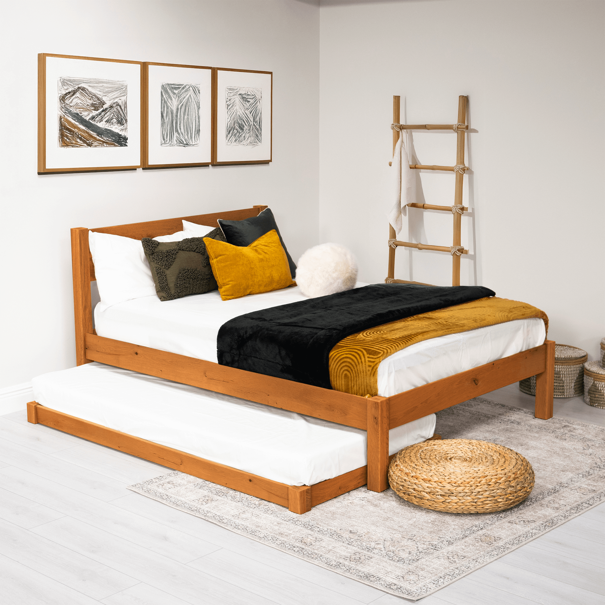 Model 10 - Wooden Trundle Bed