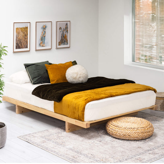 Model 11 - Japanese Style Low Wooden Bed – Light