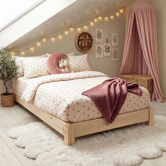 Model 15 - Children's Low Wooden Bed, No Headboard – Unfinished