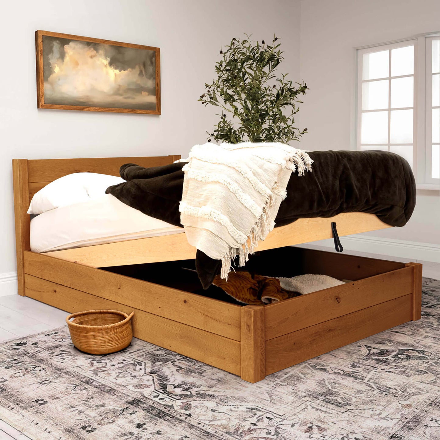 Solid Oak - Walnut