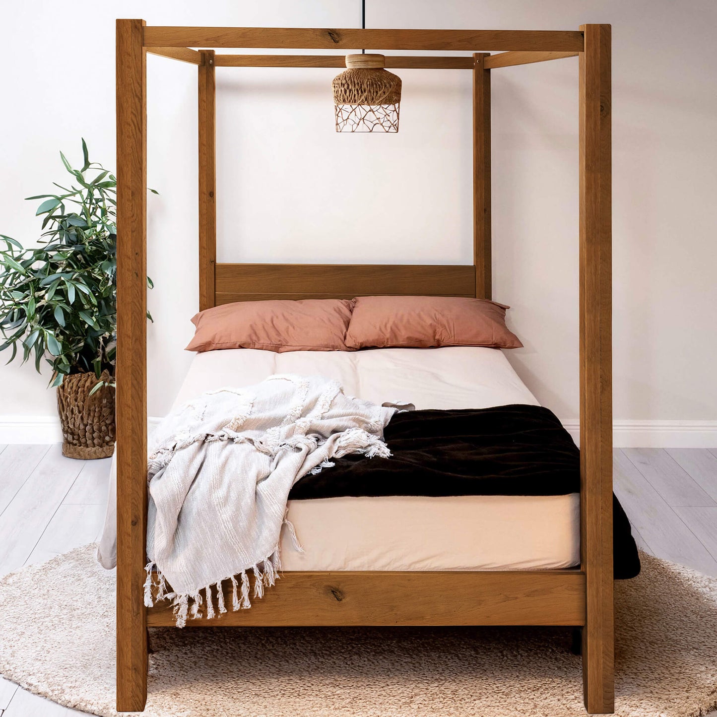 Solid Oak - Walnut