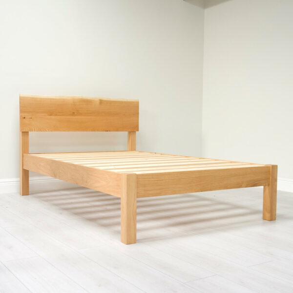 live edge oak bed frame